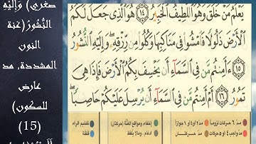 أحكام تجويد سورة الملك - تغريدات عربية - تغاريد فى علم التجويد