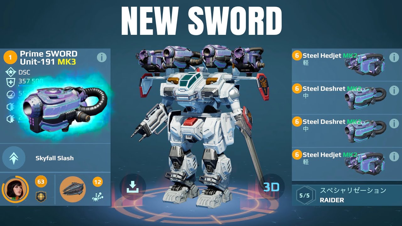 [WR] 17.5M Damage Hedjet Deshret SWORD Gameplay | War Robots