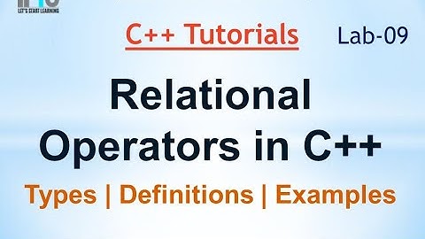 C++ Tutorial in Urdu - Relational Operators with Examples