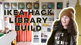 Diy Ikea Hack Library Built-In