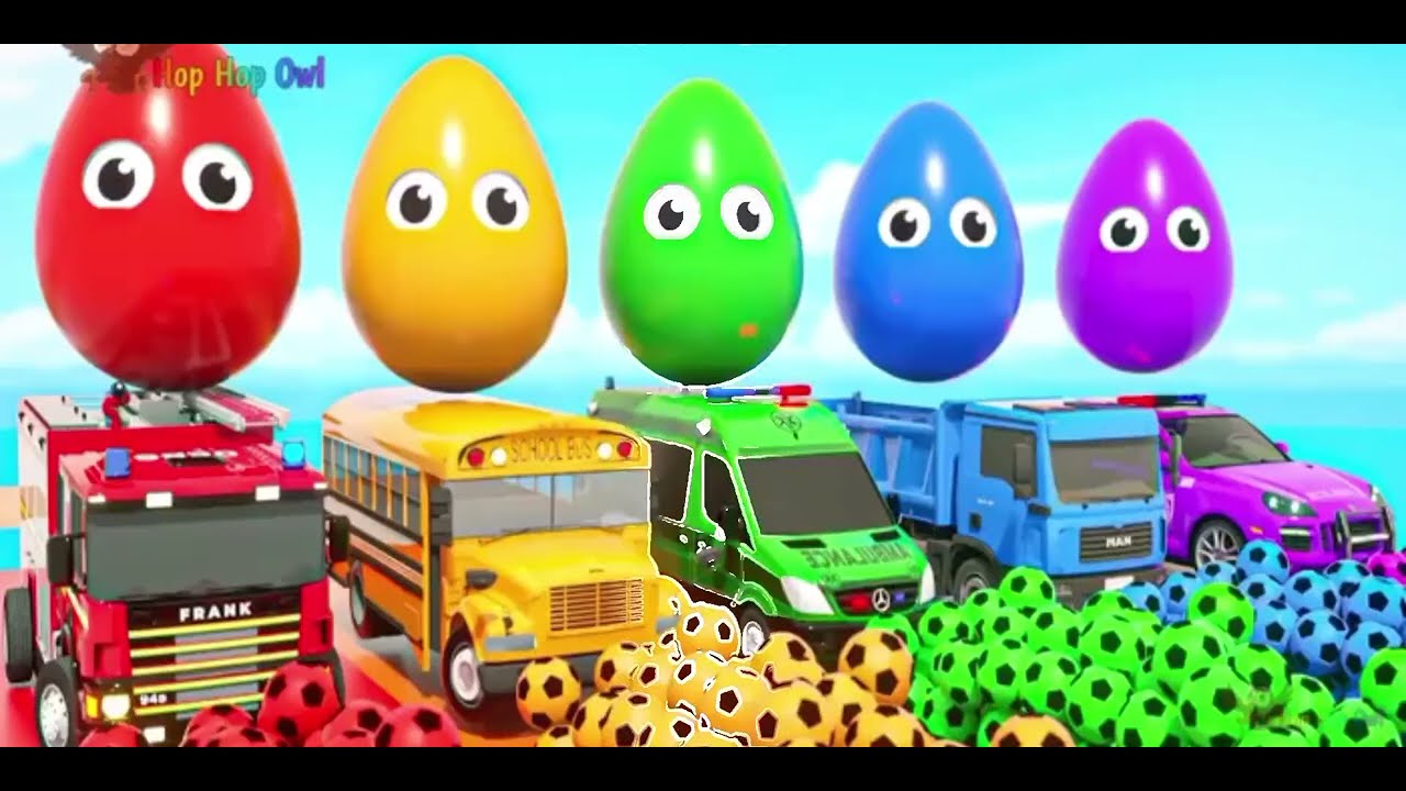 Long Slide Game With Car bus truck other  vehicle 🚑 | 