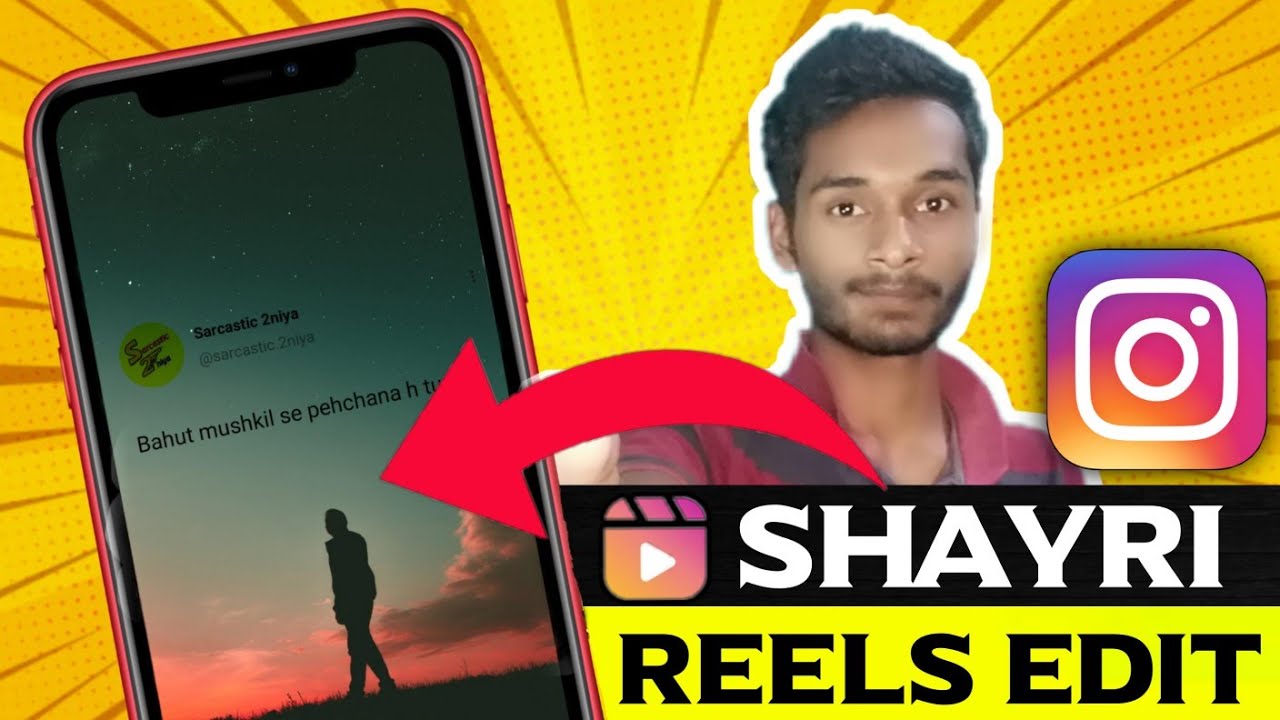 Instagram Shayari Reels Editing| How to edit Instagram Reels | Instagram Reels Tweet Edit kaise kare