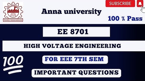 EE8701 High voltage Engineering important question ✔️👍 | For EEE 7th sem | Be Prepare for exam 👍