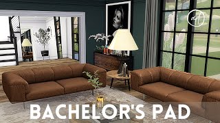 THE ULTIMATE BACHELOR'S PAD with basketball court || Sims 4 || CC SPEED BUILD   CC List