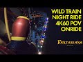 Wild Train Night Ride Front Row POV 4K 60 fps Onride | INSANE Pax Airtime Coaster Fantasiana 2024