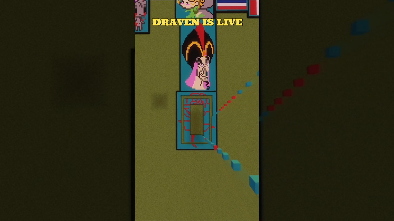 Satisfying Falling Sand Art Minecraft - red Rose 