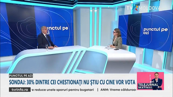Online. "Punctul pe Azi" cu Antoanela Raileanu, la TVR Moldova.