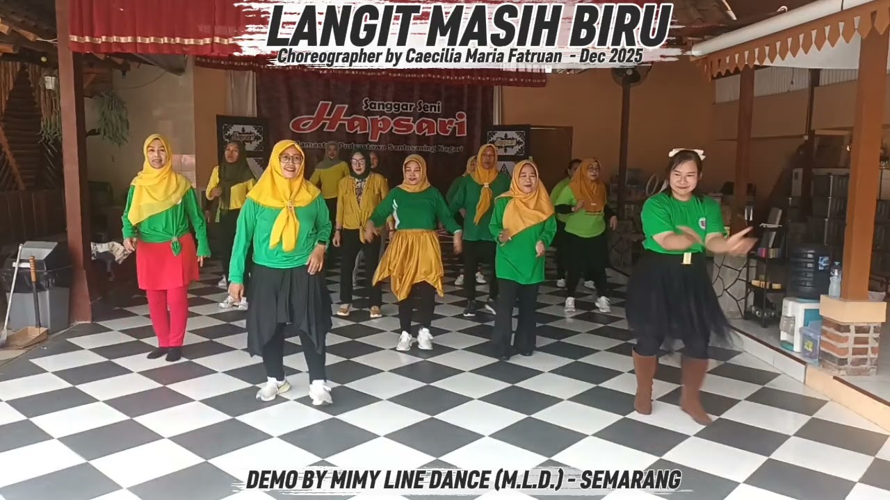 LANGIT MASIH BIRU || LINE DANCE || Choreo CAECILIA MARIA FATRUAN 