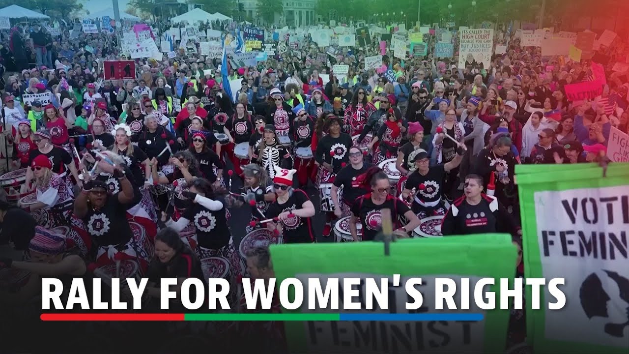 Thousands rally for women's rights in Washington ahead of presidential ...