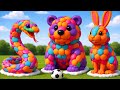 Colorful Balloon Animals Dance Funny Animal Cartoon For Kids
