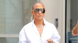 Jennifer Lopez Rocks Over-the-Top Thigh-High Versace Denim Boots