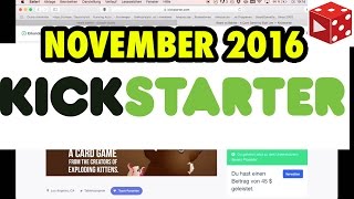 Kickstarter Überblick November 2016 auf deutsch - Brettspielblog.net