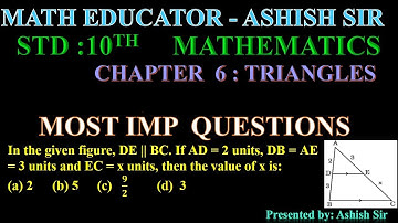 In the given figure, DE || BC. If AD = 2 units, DB = AE = 3 units and EC = x units, then the value o
