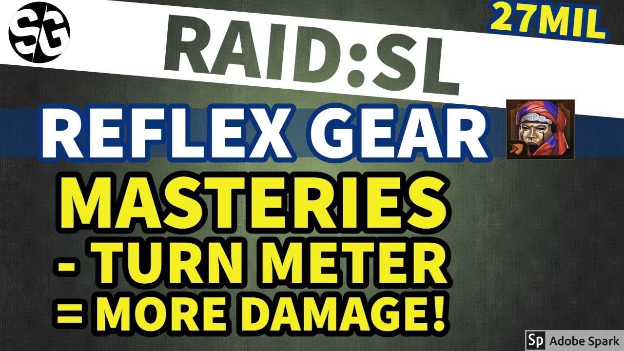 Raid Shadow Legends Reflex Arts Support Masteries Insane Turn Meter Increase Youtube
