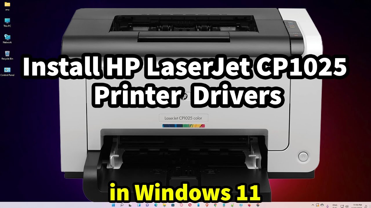 How to Download Install HP LaserJet Pro CP1025 Printer Driver in Windows 11 - YouTube