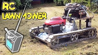 Radio Control  Lawn Mower with TANK TRACKS – a build by VOGMAN