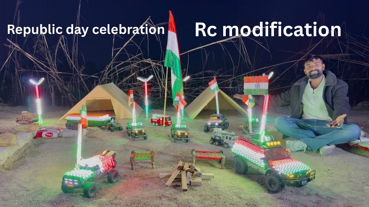 Republic Day celebrations modify Rc vehicles Land Cruiser John Deer tractor -Shashi creator 25.7 