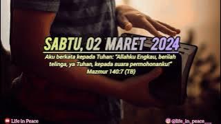 Story Wa Rohani Hari Sabtu, 2 Maret 2024 // Status Wa Rohani Kristen pagi hari