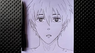 easy drawing | Drawing Kuroko Tetsuya from the anime Kuroko Mo Basket step by step for beginners screenshot 4