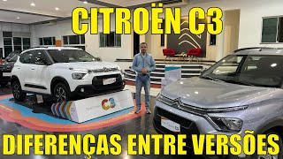 Novo Citroën C3 2023 - Diferenças entre as versões