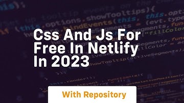 css and js for free in netlify in 2023