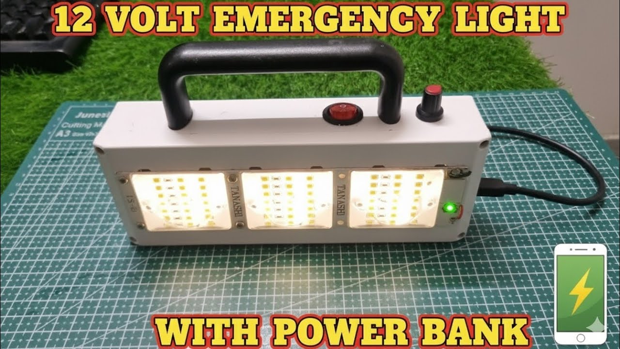How To Make 12V Rechargeable Emergency Light With Power Bank | Diy Rechargeable Emergency Light