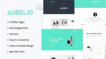 Aurelio - Creative Agency & Portfolio HTML Templates | Themeforest Website Templates and Themes