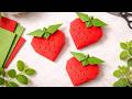 Origami Erdbeere selber machen 🍓 Supersüße DIY Papier Deko – Schritt für Schritt Anleitung