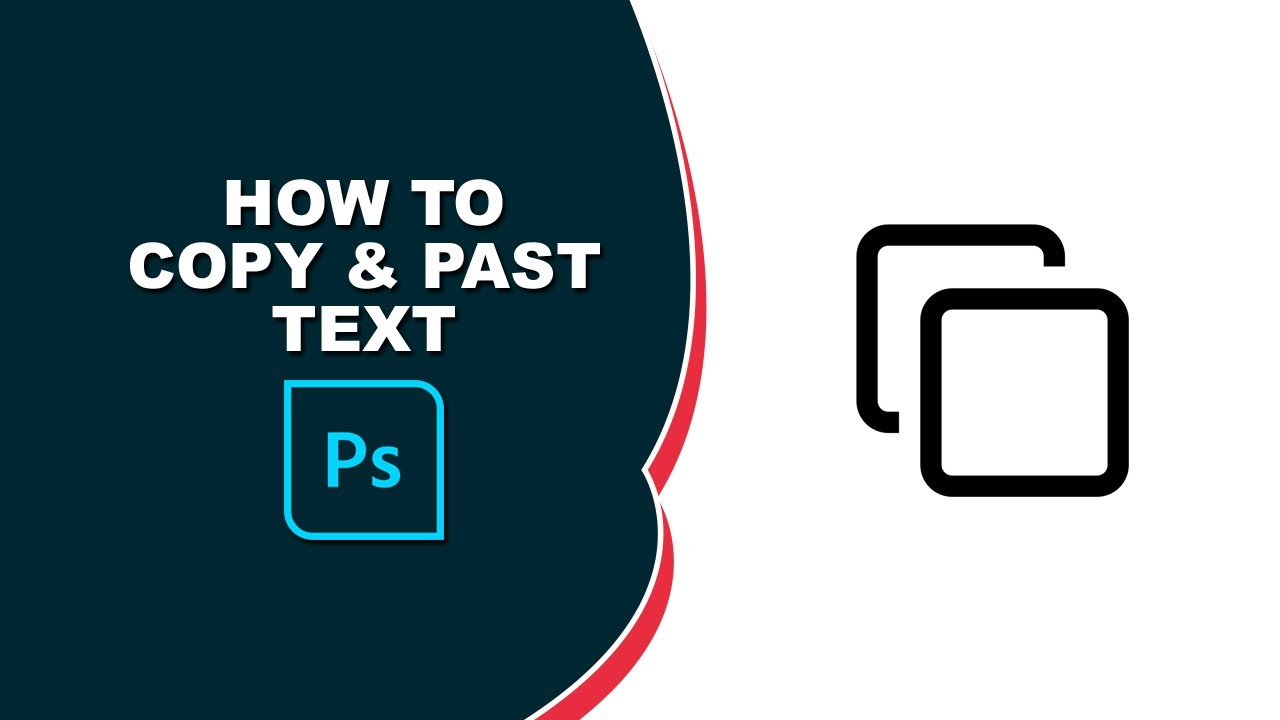how to copy and paste text in adobe photoshop - YouTube
