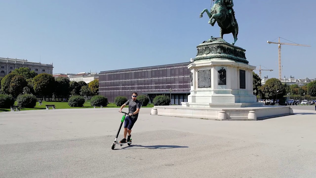Testfahrt mit dem Lime-Scooter