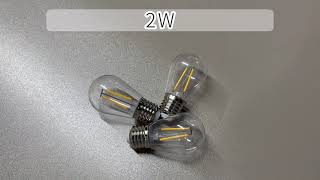 Dimmable Clear Plastic Shatterproof AC120V AC230V 2W S14 E26 E27 LED Bulb 2200K 2700K (6/15/25Pack)