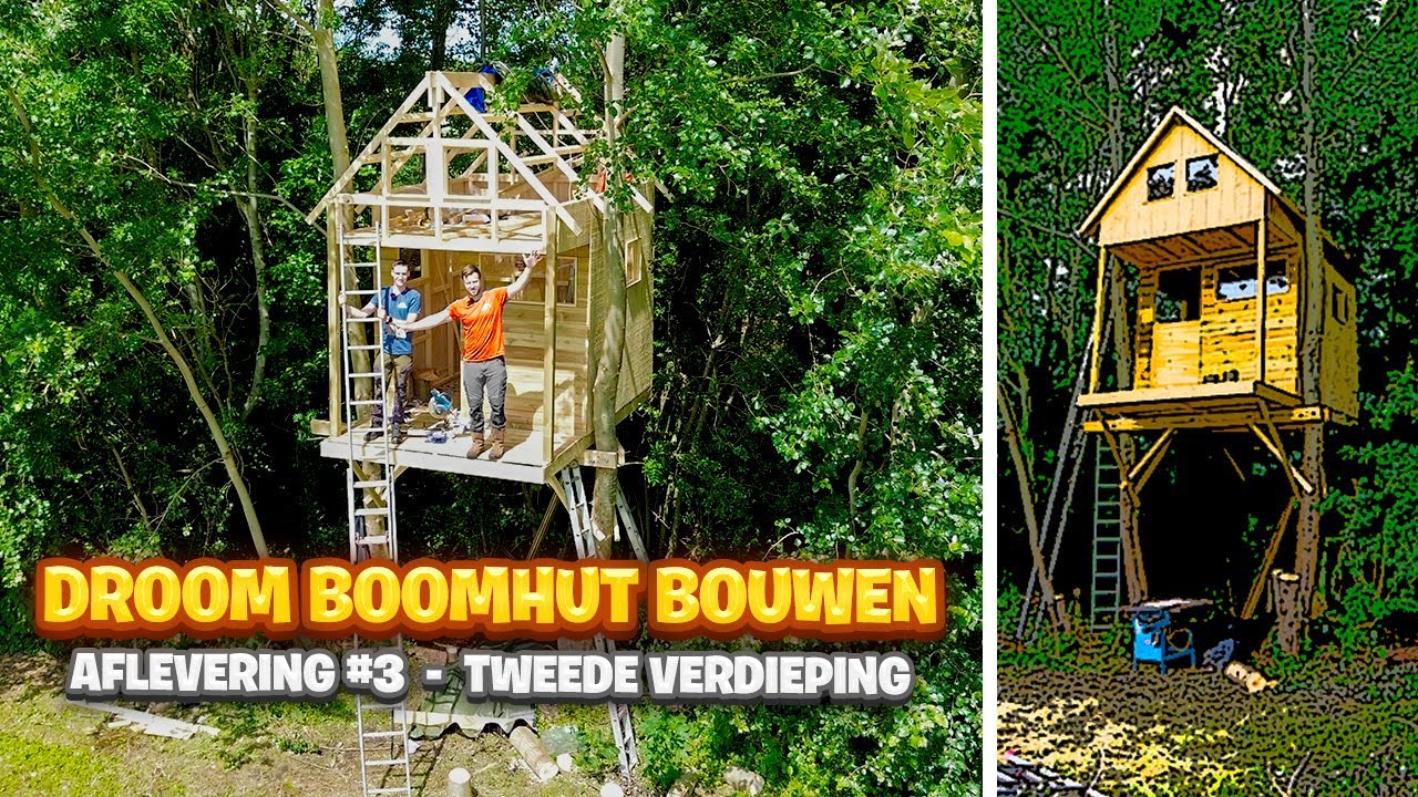 We bouwen de Tweede Verdieping van de Boomhut - Droom Boomhut Afl. 3