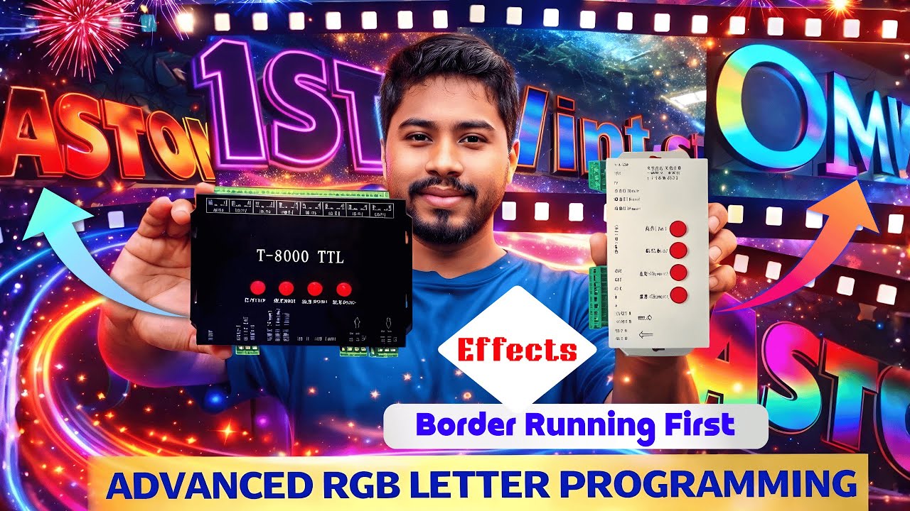 Ttl Letters Border-First RGB Letter Effect 🔥 | Custom Programming for T-1000 & T ...