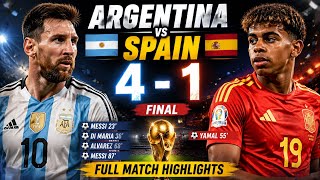 Argentina 4-1 Spain | Highlights ⚽🏆 Messi vs Yamal Epic Final Macth ( FiFa 2026 )