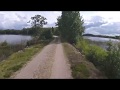 Cycling along Banvallsleden/Ulvåsen in Lake Åsnen