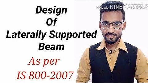 Design of laterally Supported Beam | Hindi