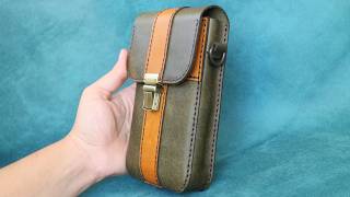 Leather Phone Bag Pattern  PDF /Leather Phone Bag Template /A4 and Us Letter Pdf/ Svg / Dxf DIY