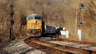 CSX M541 Splitting the Searchlight Signals on the CC Sub at Springlake, in Ryland Heights Kentucky!