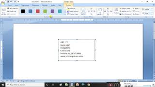 How to create visiting cards in MS. word