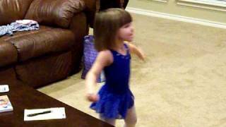 Claire practicing for the Nutcracker