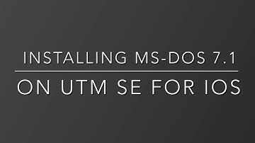 Installing MS-DOS 7.1 on UTM SE for iOS