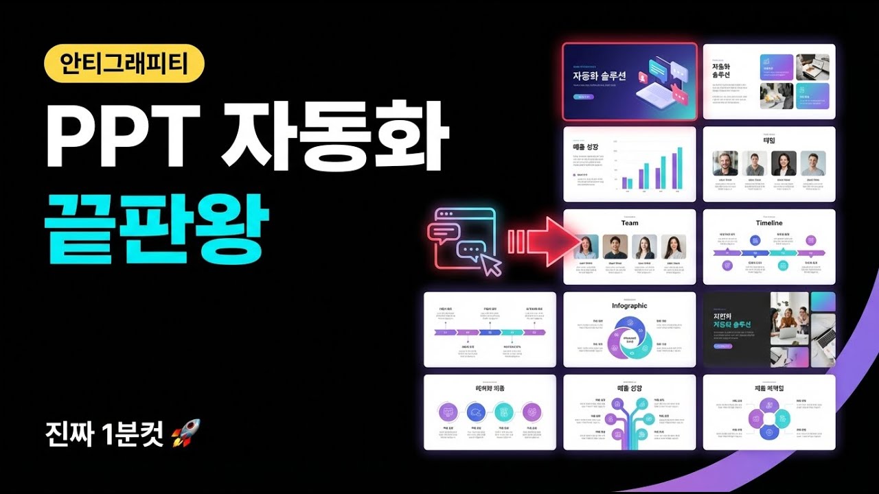 GPT만 쓰는 사람들은 모르는 안티그래피티 PPT 자동화 끝판왕