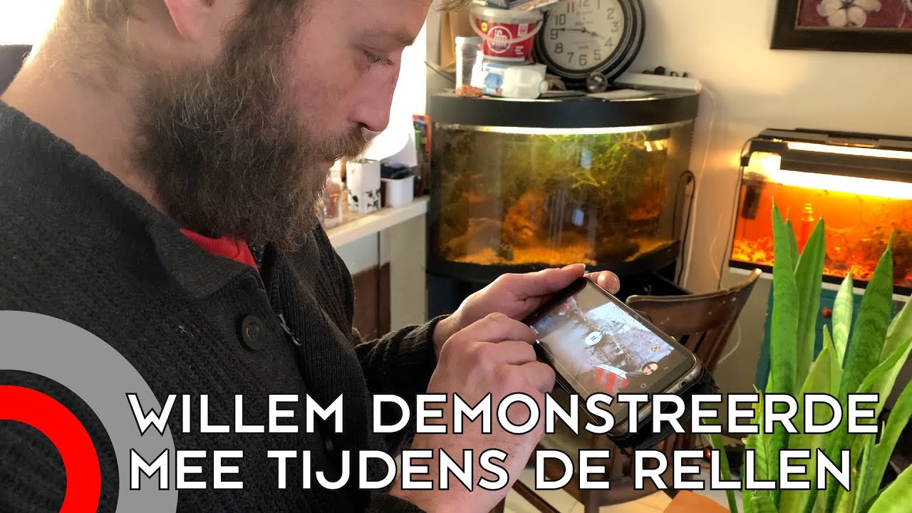 Willem demonstreerde mee tijdens de rellen in Eindhoven.