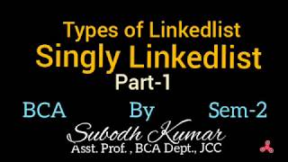 Types of Linkedlist (Singly)| BCA-2 | Subodh Kumar