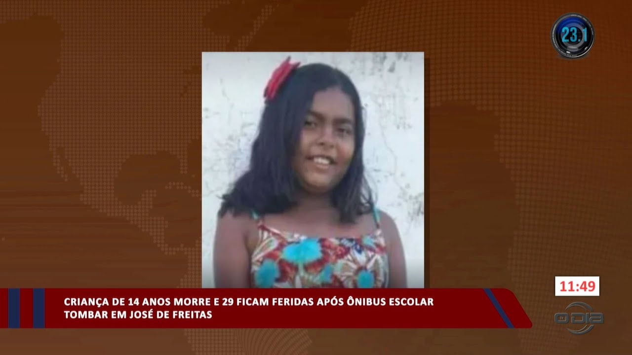 Criança de 14 anos morre e 29 ficam feridas após ônibus escolar tombar em José de Freitas 15 09 2023