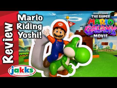 Mario Riding Yoshi, Super Mario Galaxy Movie Figure!