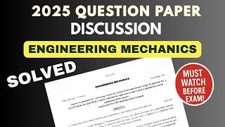 PYQ 2025 | Engineering Mechanics | Important Questions & Solutions