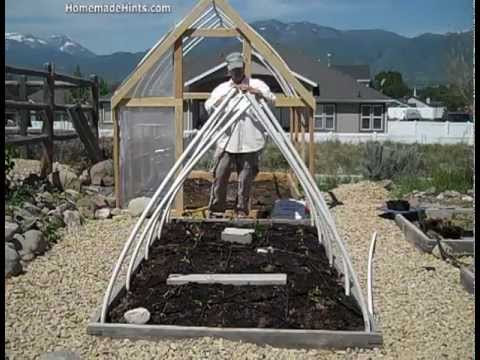 How to Build  a Small Portable A Frame  Greenhouse  with PVC 