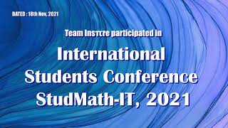 Paper Presentation | ImageProcessing | ISC StudMath IT 2021