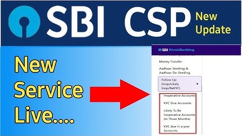 SBI CSP Inoperative, KYC Update | New Update 2025